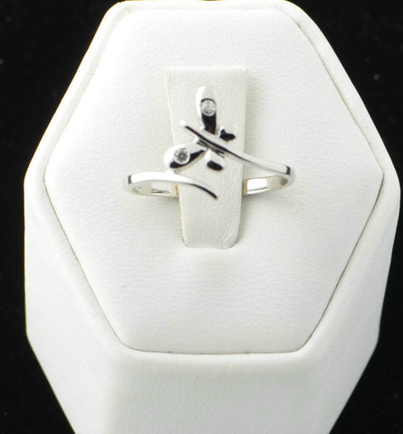Butterfly Ring .925 Sterling Silver - Cubic Zirconia - Jewelryland.com