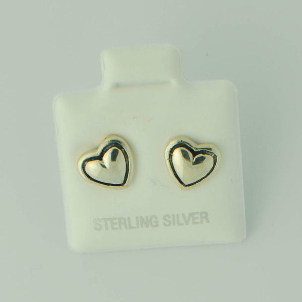 Mini Heart Stud Earrings .925 Sterling Silver 7mm - Jewelryland.com