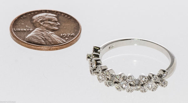 925 Sterling Silver Cubic Zirconia Ring - CZ Flower Design - Jewelryland.com