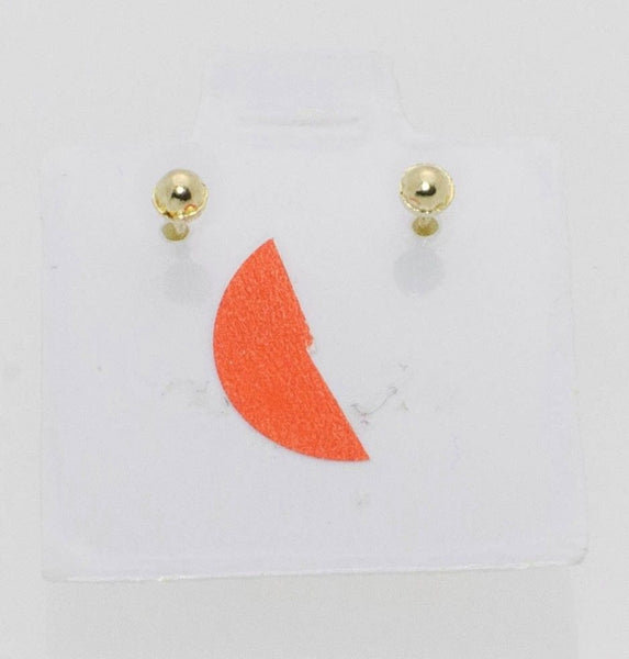 Flower Stud Earrings with Clear CZ Stud 14k Gold Screwbacks - Jewelryland.com