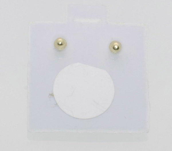 Clear Flower Stud Earrings with Screw Backs 14k Yellow Gold - 6mm - Jewelryland.com