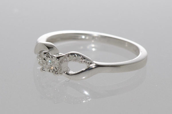 925 Sterling Silver Diamond Solitaire Ring - .05ct, Size 7 - Jewelryland.com