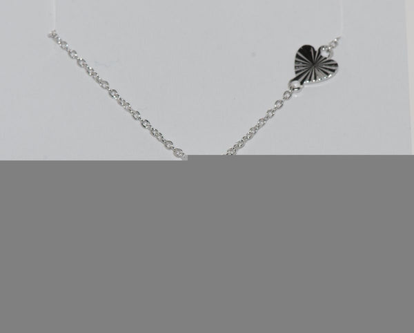 Sterling Silver Floating Letter Y CZ Circle Initial 17" Necklace Cubic Zirconia - Jewelryland.com