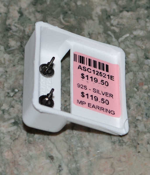 Sterling Silver Black and Yellow Cubic Zirconia Stud Earrings Screwbacks 6mm - Jewelryland.com